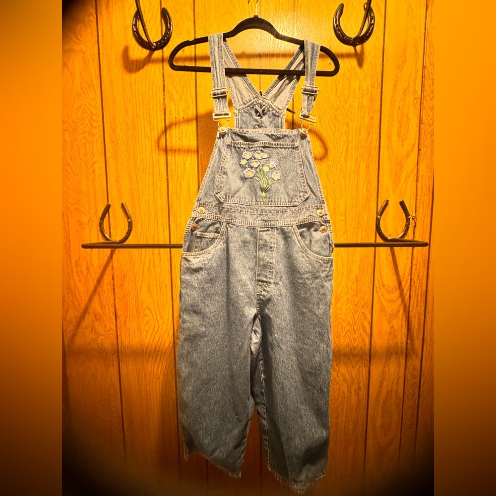 Vintage Jean Embroidered Overalls